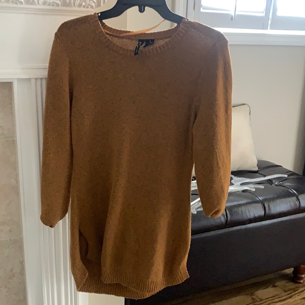 orange sweater